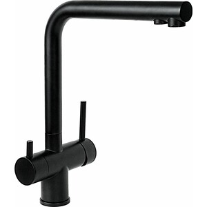 Смеситель для кухни Славен Город с подключением фильтра, черный (СЛ-ОД-Д77)