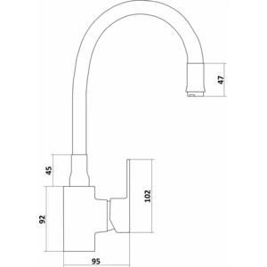 Смеситель для кухни Славен Цвет белый/хром (СЛ-ЦВ-Ф26)