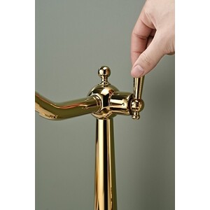 Смеситель для кухни Paulmark Retro с подключением фильтра, золото (Re213226-G)