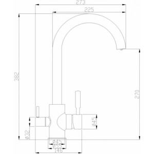 Смеситель для кухни ZorG Steel Hammer с подключением фильтра, черный матовый (SH 713 BLACK CR)