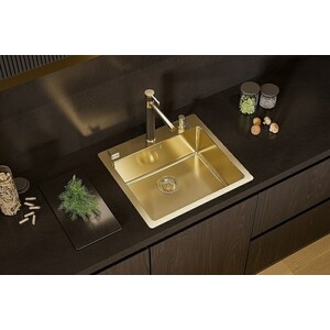 Смеситель для кухни Alveus Zina черный/золото (1136509)