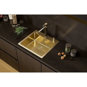 Смеситель для кухни Alveus Zina черный/золото (1136509)