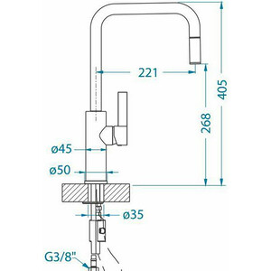 Смеситель для кухни Alveus Romi хром (1132176)