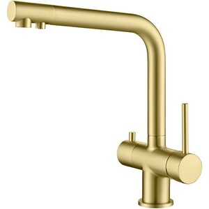 Смеситель для кухни Timo Saona с подключением фильтра, золото матовое (2396/17F)