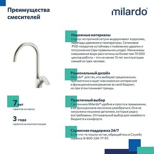 Смеситель для кухни Milardo Rora сатин (RORBN0JM05)