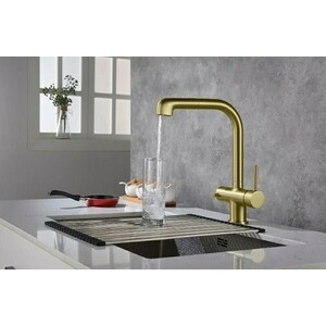 Смеситель для кухни Timo Saona с подключением фильтра, золото матовое (2346/17FL)