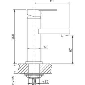 Смеситель для раковины Haiba HB02 хром (HB1002)
