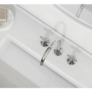 Смеситель для раковины Kludi Nova Fonte на 3 отверстия, с донным клапаном, хром (201430520)