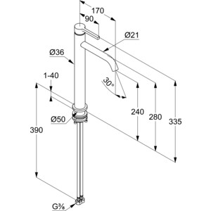 Смеситель для раковины Kludi Nova Fonte белый матовый (202985315)