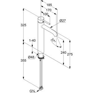 Смеситель для раковины Kludi Bozz белый матовый (382865376)