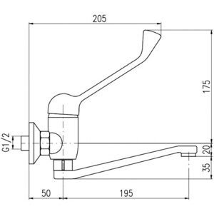 Смеситель для раковины Rav Slezak Sazava хром (SA601.5/26)