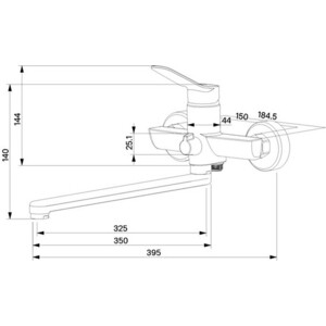 Смеситель для ванны Milardo Enjoy универсальный, глянцевый хром (ENJSB00M10)