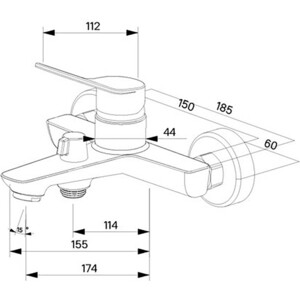Смеситель для ванны Milardo Enjoy глянцевый хром (ENJSB00M02)
