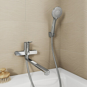 Смеситель для ванны Milardo Demi универсальный, глянцевый хром (DEMSB00M10)