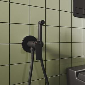 Гигиенический душ Milardo Rora с гигиенической лейкой, черный матовый (RORBLR0M08)