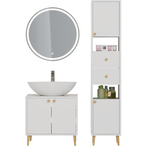 Пенал Dreja Luno 35х194 правый, белый глянец (99.2004)