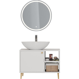 Мебель для ванной Dreja Luno 80х50 белый глянец