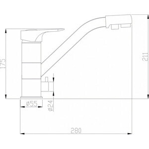 Смеситель для кухни ZorG Steel Hammer SH 321 BRONZE с подключением фильтра, бронза
