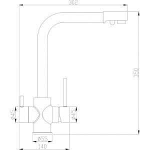 Смеситель для кухни ZorG Steel Hammer SH 552 BRONZE с подключением фильтра, бронза