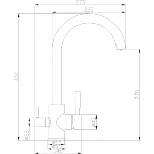 Смеситель для кухни ZorG Steel Hammer SH 713 CR с подключением фильтра, хром