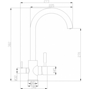 Смеситель для кухни ZorG Steel Hammer SH 713 BRONZE с подключением фильтра, бронза