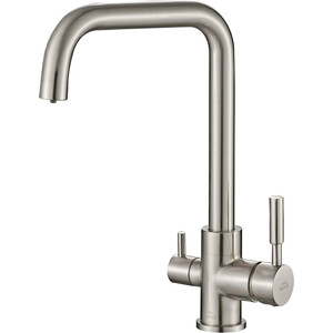 Смеситель для кухни ZorG Steel Hammer SH 715 SATIN с подключением фильтра, сатин