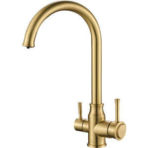 Смеситель для кухни ZorG Steel Hammer SH 763 INOX BRONZE PVD с подключением фильтра, бронза