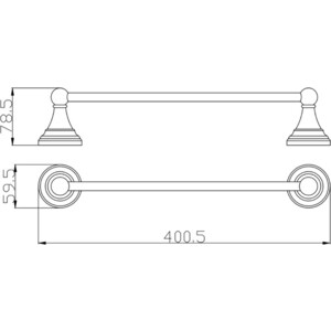 Полотенцедержатель Rav Slezak Morava черный матовый (MKA0701/40CMAT)