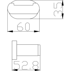Крючок двойной Rav Slezak Yukon черный матовый (YUA0102CMAT)
