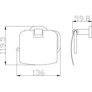Держатель туалетной бумаги Rav Slezak Yukon с крышкой, черный матовый (YUA0400CMAT)
