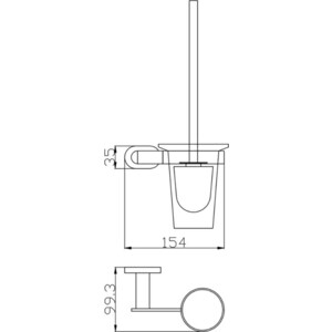 Ершик для унитаза Rav Slezak Yukon черный матовый/стекло матовое (YUA0500CMAT)