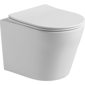 Унитаз подвесной безободковый Vincea Piatti с сиденьем микролифт, белый (VT1-11S)