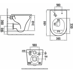 Унитаз подвесной безободковый Vincea Piatti с сиденьем микролифт, белый (VT1-11S)