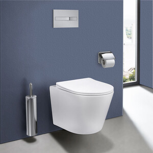 Унитаз подвесной безободковый Vincea Piatti с сиденьем микролифт, белый (VT1-11S)