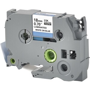 Кассета с лентой S'OK TZE545 для Brother, белый на синем, 18мм/8м