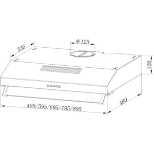 Вытяжка Elikor ECO WH 50