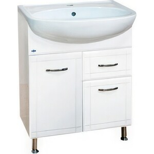 Тумба под раковину Misty Уют 60 1 ящик, белая (Э-Уют01060-011Я)