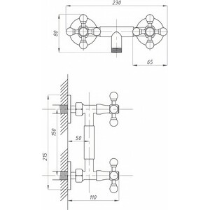 Смеситель для душа Профсан Душ PSM-109-89 хром
