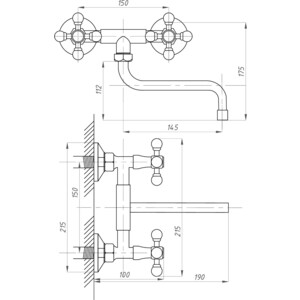 Смеситель для кухни Профсан Стандарт-А PSM-106-89 хром
