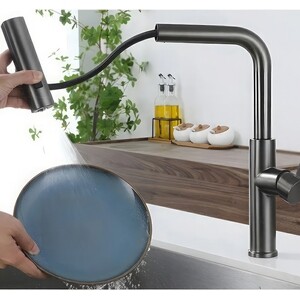 Смеситель для кухни Профсан Steel PSM-307-96 черный матовый