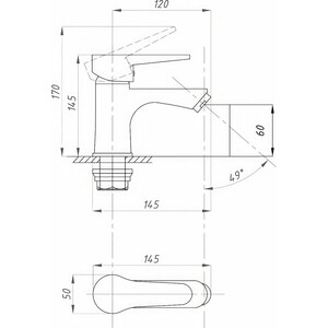 Смеситель для раковины Профсан Модерн PSM-759-009 хром