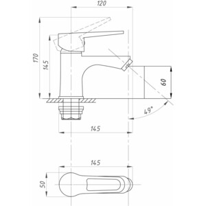 Смеситель для раковины Профсан Модерн PSM-759-044 хром