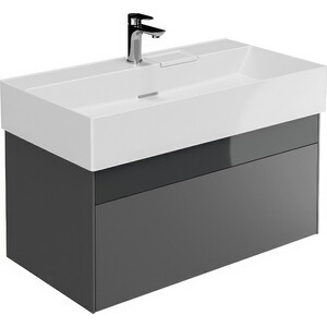 Тумба под раковину Kerama Marazzi Logica 90 стальной серый (LOG.90.2\ST)