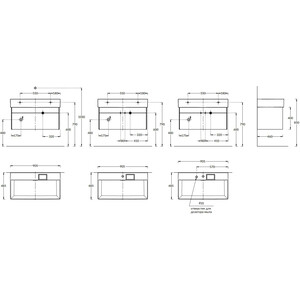 Тумба под раковину Kerama Marazzi Logica 90 стальной серый (LOG.90.2\ST)