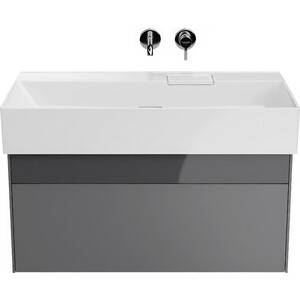 Тумба под раковину Kerama Marazzi Logica 90 стальной серый (LOG.90.2\ST)