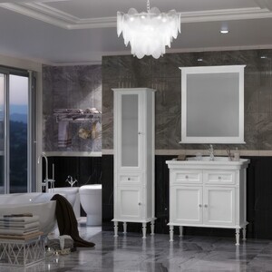 Пенал Opadiris Кантара 46х187 левый, белый матовый (00-00004353)