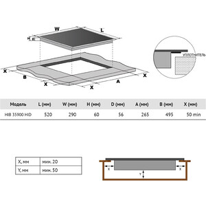 Индукционная варочная панель Korting HIB 35900 HID