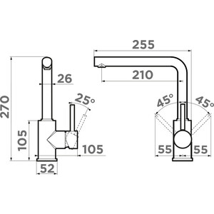 Смеситель для кухни Omoikiri Nakagawa-LG светлое золото (4994480)