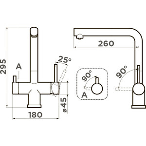 Смеситель для кухни Omoikiri Takamatsu-LG с подключением фильтра, светлое золото (4994477)