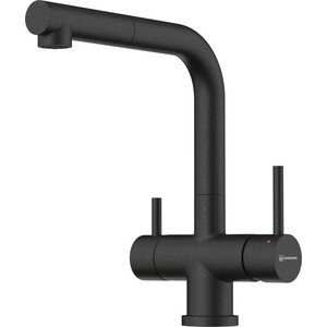 Смеситель для кухни Omoikiri Takamatsu-S-BL с подключением фильтра, черный (4994570)